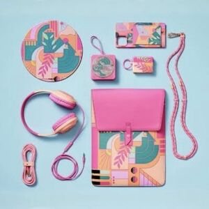 Pink Geometric Women’s Accessory Set - Hey Day Accessory Set